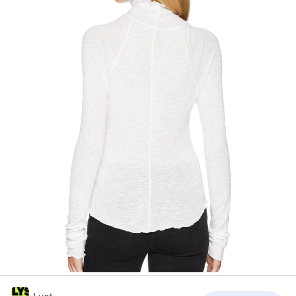 Free People White Thermal Top "Make it Easy" XS - Picture 2 of 3